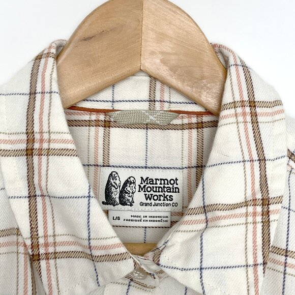 Marmot Boyfriend Flannel Shirt - Cream - Picture 2 of 5
